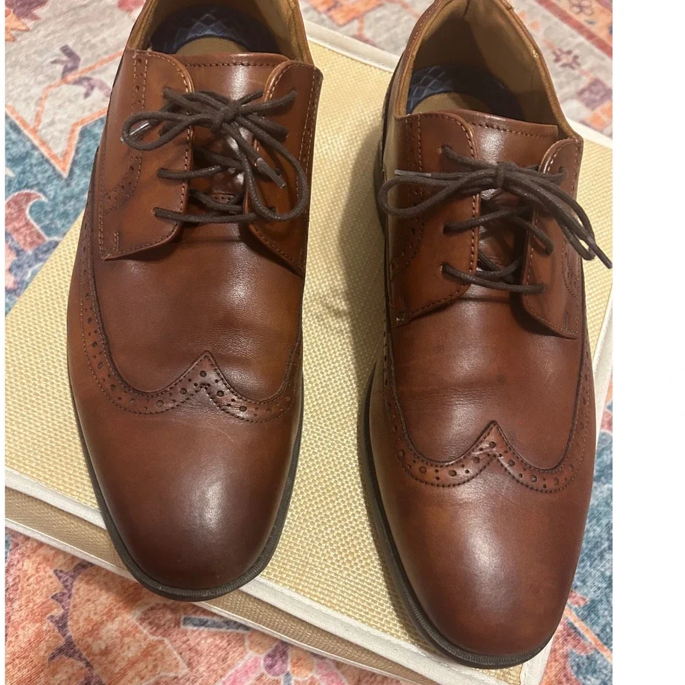 Florsheim Shoes Mens Size 11.5M Brown Wingtip Oxford Leather Comfortech Flexsole